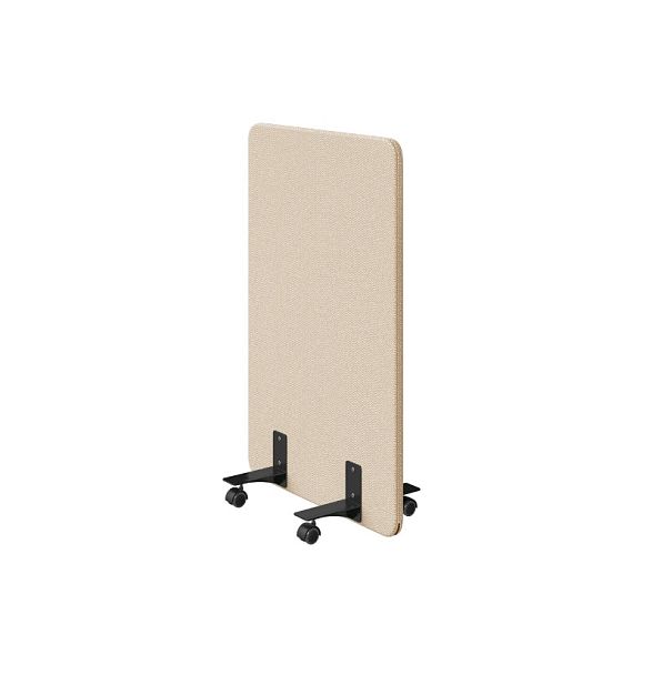 Муви Перегородка на колесах 80/120 арт.mv-80/120  кат.1  Kiton 02 бежевый "Шумопоглащающие офисные мобильные перегородки Муви"  ТК-002920003525 бежевый - Вид 1