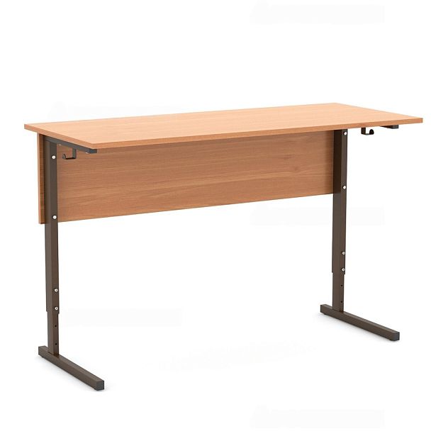 Стол ученический 110РВ, регулируемый, 2-местный на прямоугольной трубе (м/к Коричневый, Серый, Черный), гр.5-7 - Вид 6