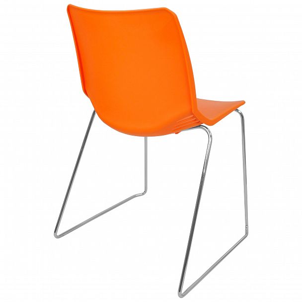 Стул Race (пруток) каркас Хром, оранжевый, стопируемый - Вид 2