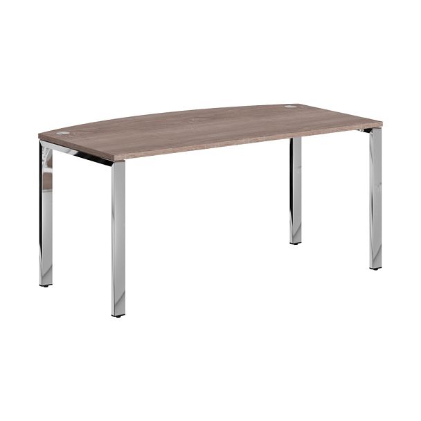 Стол руководителя XGET 169.1 Дуб Сонома/Нержавеющая сталь 1600х867х750 XTEN GLOSS - Вид 1