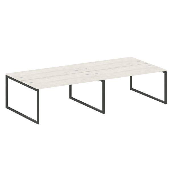 Metal System Quattro Р. ст. на 4 раб. места на О-образном м/к 40БО.СМ-4.4 Дуб наварра/Антрацит металл 3200*1475*750 - Вид 1