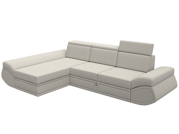 Диван угловой Лига-032 левый угол Рогожка бежевый - Вид 5