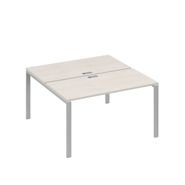 Рабочая станция на металлокаркасе UNO (2х140) A4 А4 Б1 174 БП дуб / металлокаркас серый - Вид 1