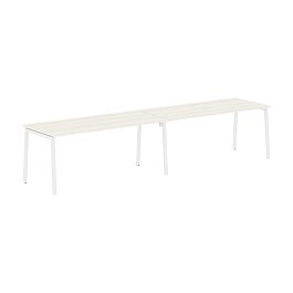 Стол 2-х местный ELWST 3580 Ясень Траун/Белый 3526х800х750 EDIS - Фото предпросмотра