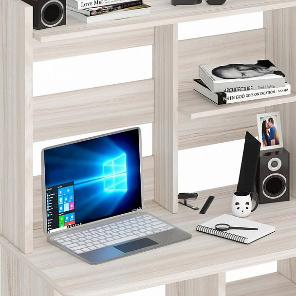 Стол компьютерный Домино Lite СКЛ-Прям100Р+НКЛ-100 Карамель - Вид 4