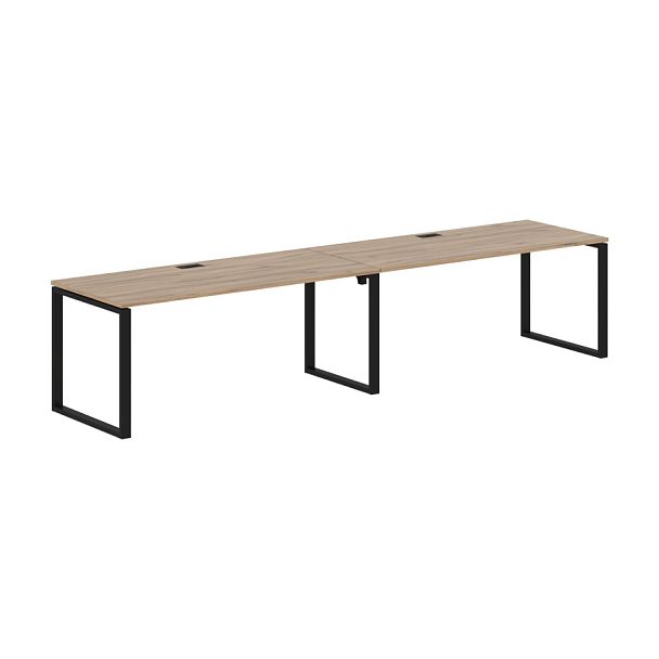 Стол 2-х местный EQWST 3580 Дуб Денвер светлый/Черный 3526х800х750 EDIS - Вид 1