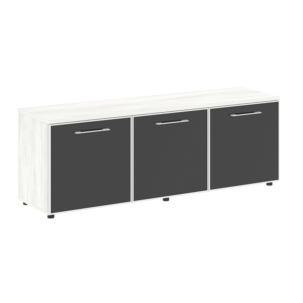 Yalta Тумба модульная LT.TS-3.5 black Снежная патина/Стекло black 1642*450*580 - Вид 1