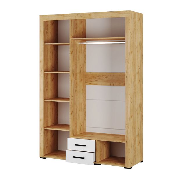 Шкаф 3-ств. Адель (2200х1490х520) дуб крафт золотой/белый - Вид 2