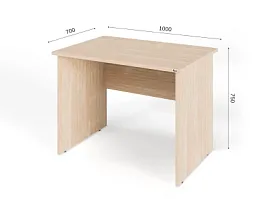 UNITY PС7-10 ДУБ СОНОМА Офисный стол прямоугольный Прямой 1000х700х750 - Фото предпросмотра
