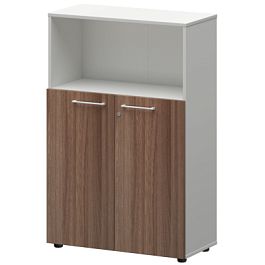 Шкаф средний с нишей СМШ38.28F(Б) Темный шимо/Белый 792x362x1190 Кортез - Фото предпросмотра