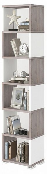 Стеллаж-колонка Домино СБ-15/6 Белый/Нельсон - Вид 2