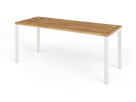 TANDEM RTD070-MK-180-ME Стол прямой на металлокаркасе ун-й 1800х700х750 Таксония медовая/Белый - Фото предпросмотра