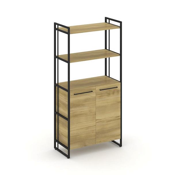 Rift Шкаф 4 ниши широкий RF.SS-44 Дуб Винченцо/Металл Черный 798*396*1648 - Вид 1