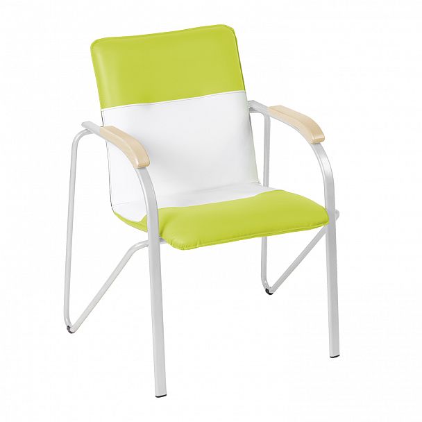 Стул Самба, салатовый/белый, каркас - белый - Вид 1