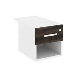 Concept Тумба с открытой нишей и 1 ящ. CN.PT-005 W Дуб Мали/Белый Бриллиант 347*573*336 - Фото предпросмотра