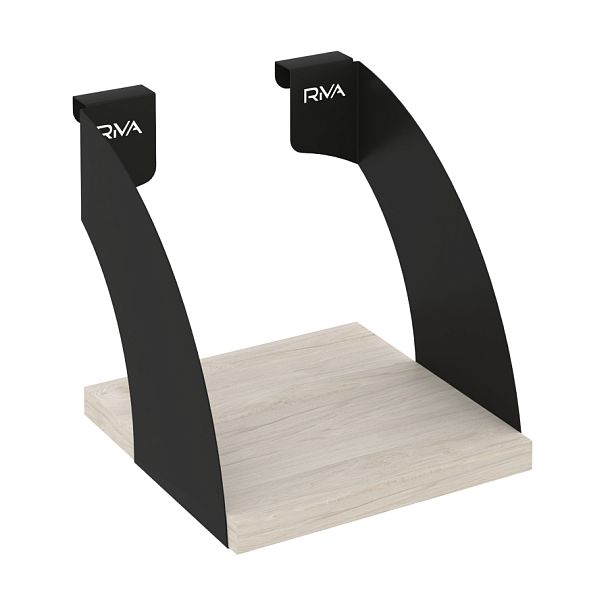 Навесные полки. Кронштейны+ЛДСП полка 200мм MAN-41-2 Денвер светлый/Чёрный металл 200*220*200 - Вид 1