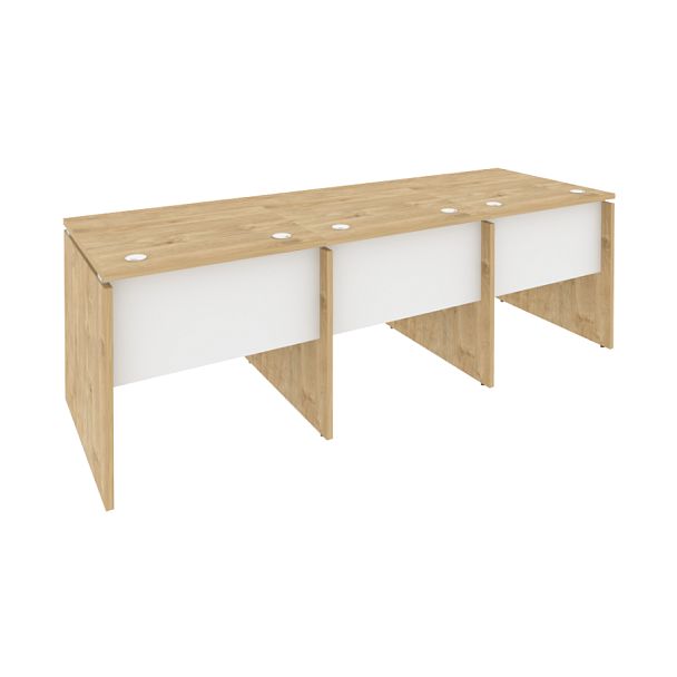 Onix Рабочая станция O.RS-3.0.8 Тиквуд светлый/Белый бриллиант 2340*800*750 - Вид 1