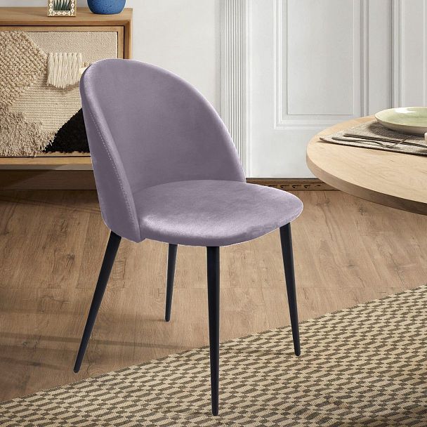 Cтул Thomas, бархат светло-серый 26 - Вид 9