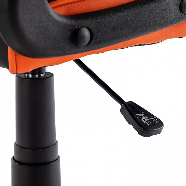 Кресло компьютерное BRABIX "Shark GM-203", экокожа, черное/оранжевое, 532513 - Вид 10