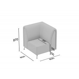 (kle11-us) Угловая секция Клерк 11 - Фото предпросмотра