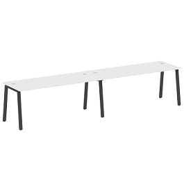 Metal System Р. ст. на 2 раб. места на А-образном м/к БА.СМ-2.5 Белый/Антрацит металл 3600*720*750 - Фото предпросмотра