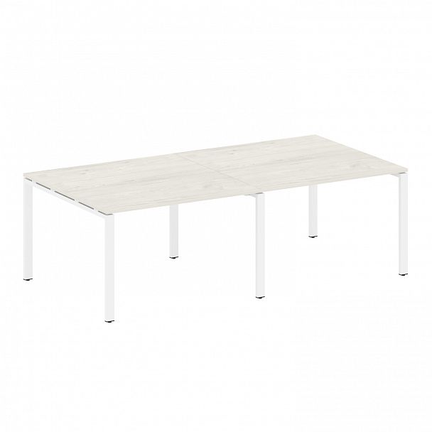 Стол для переговоров "Metal System" БП.ПРГ-2.2 дуб наварра/белый - Вид 1