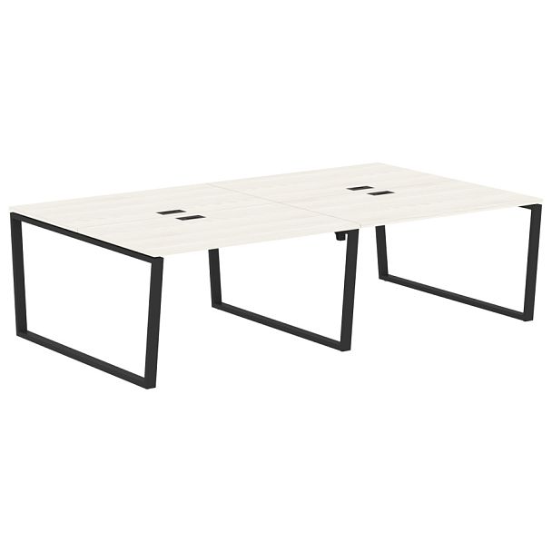 Стол 4-х местный EVWST 2716 Ясень Траун/Черный 2726х1606х750 EDIS - Вид 1
