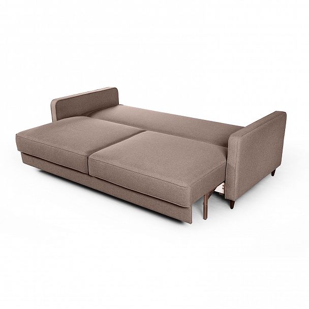 Oslo диван-кровать прямой рогожка серый - Вид 4