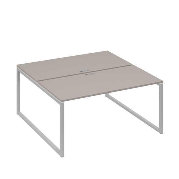 Станция (2х160) рабочая на каркасе QUATTRO A4 А4 Б4 178 БП мокко премиум / металлокаркас серый - Вид 1