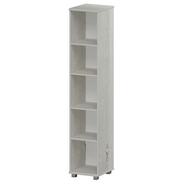 Стеллаж высокий узкий НТ-540 Сосна винтер 400x445x2050 Аргентум - Вид 1