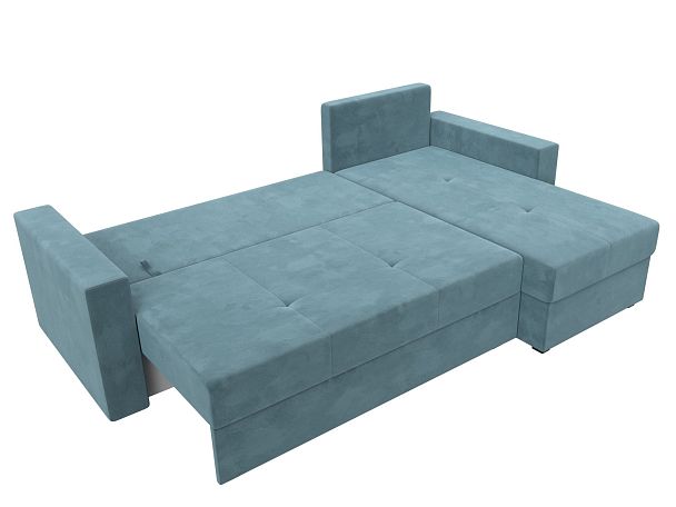 Диван угловой Верона Лайт угол правый (полностью велюр бирюзовый) - Вид 8