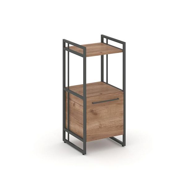 Rift Шкаф 2 ниши узкий RF.SU-22 (R) Дуб Табак/Металл Антрацит 420*396*924 - Вид 1