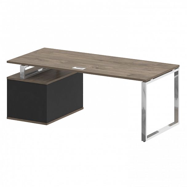 Стол с опорной тумбой "Shift" SK.SRT-200 дуб мали/антрацит - Вид 4