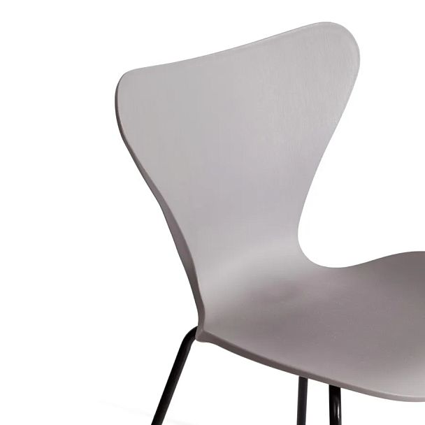 Стул Якобсен/Jacobsen (мод.DC 102-1), пластик/металл, Grey (Cерый) /Black (Черный) - Вид 8