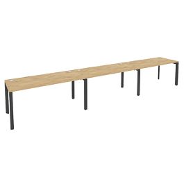 Onix Рабочая станция на П-образном м/к O.MP-RS-3.4.7 Тиквуд светлый/Антрацит металл 4740*720*750 - Фото предпросмотра