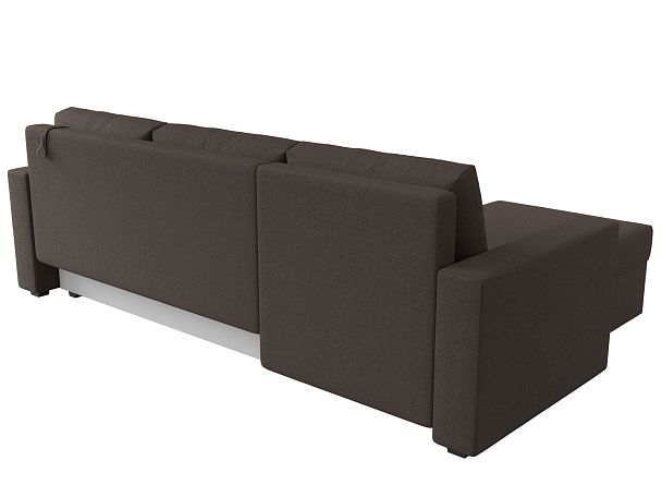 Диван угловой Траумберг Лайт левый угол Рогожка коричневый - Вид 5