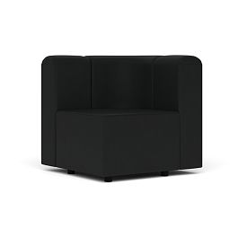 Угловая секция Юнона Un/ygl экокожа черная CN1114 - Фото предпросмотра