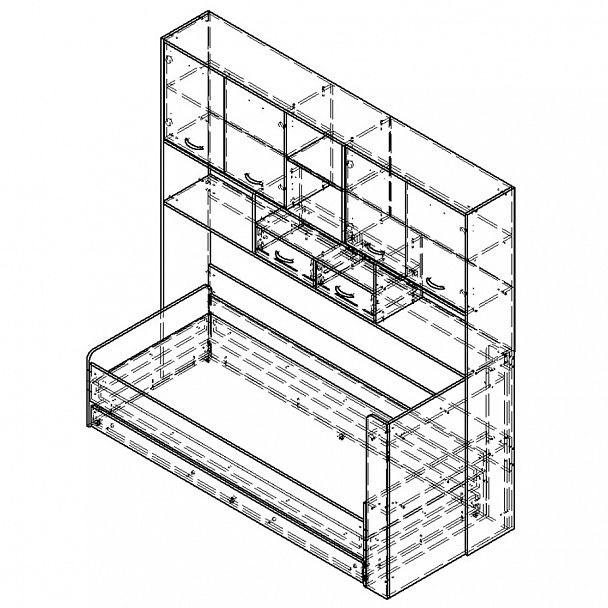 Кровать с антресолью "Дельта-21.03" - Вид 4