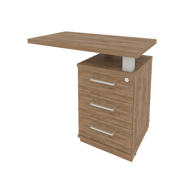 First Тумба приставная с топом правая KTP-1 (R) Дуб табак 900*500*765 - Вид 1