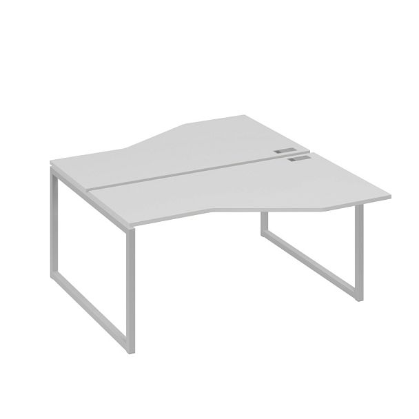 Рабочая станция со столами Техно (2х160) каркас QUATTRO A4 А4 Б4 188 БП серый / металлокаркас серый - Вид 1