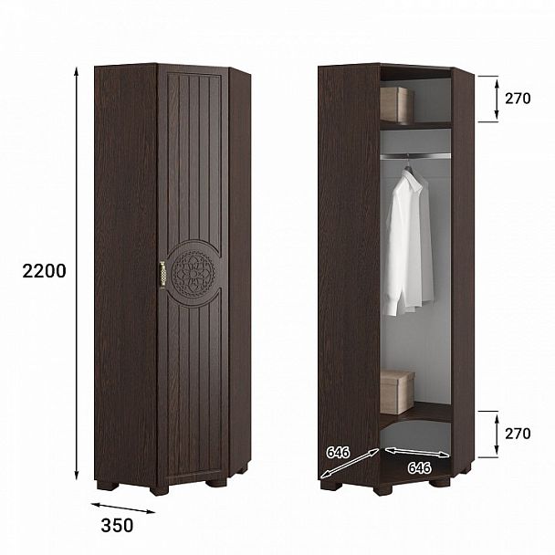 Шкаф платяной Монблан МБ-20К - Вид 3