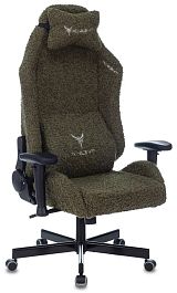 Кресло игровое Knight T1 хаки экомех с подголов. крестов. металл - Фото предпросмотра