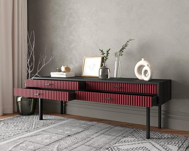 Консоль с двумя ящиками Emerson арт EM23/red/L - Вид 2