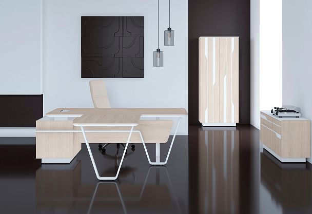 Стол для заседаний СФ-571734.1 Дуб серый/Черный графит 3460х1340х754 LINE - Вид 6