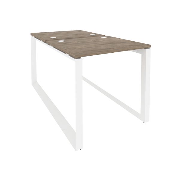 Onix Рабочая станция на О-образном м/к O.MO-D.RS-2.0.7 Тиквуд темный/Белый металл 780*1475*750 - Вид 1