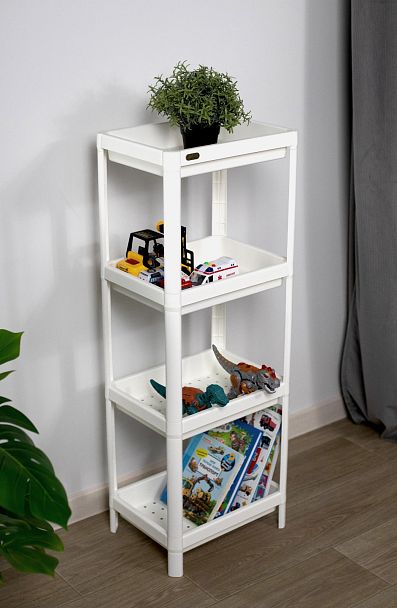 Стеллаж Sheffilton SHT-SS25-4 белый - Вид 6