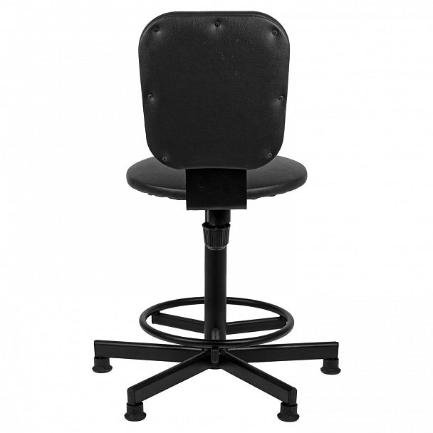 Кресло кассира, ресепшн РС37, без подлокотников, кожзам, черное - Вид 7