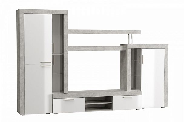 "Инстайл" ЦС-02 метрополитан грей/белый глянец (замена цвета) - Вид 1