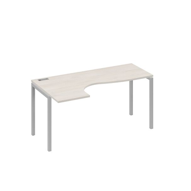 Стол эргономичный левый "Классика" на металлокаркасе DUE A4 А4 Б2 035 БП дуб / металлокаркас серый - Вид 1