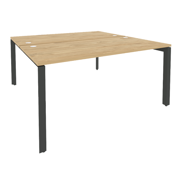 Onix Рабочая станция на П-образном м/к O.MP-D.RS-2.4.8 Тиквуд светлый/Антрацит металл 1580*1635*750 - Вид 1